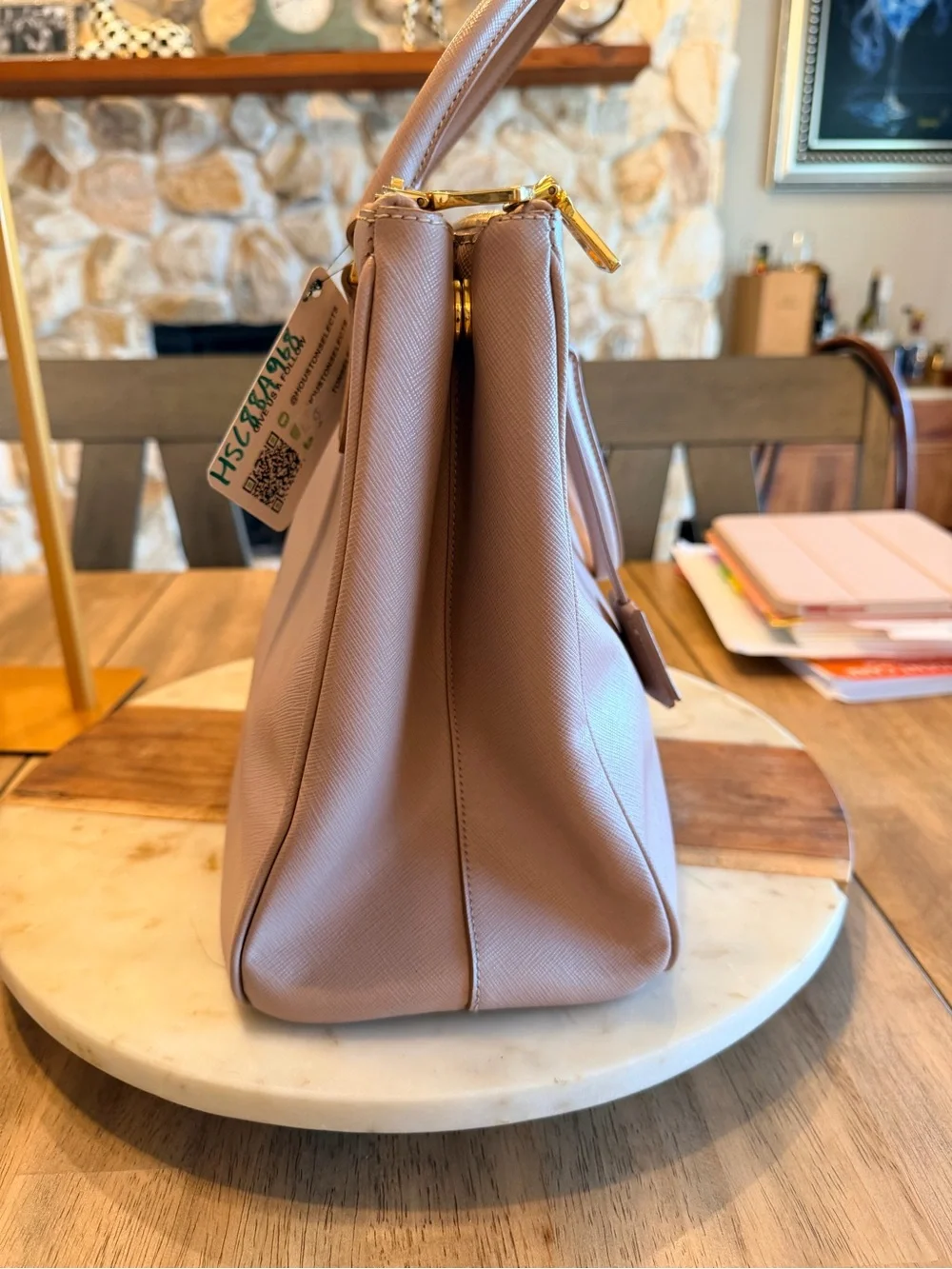 Prada Galleria  Leather Satchel in Dusty Rose